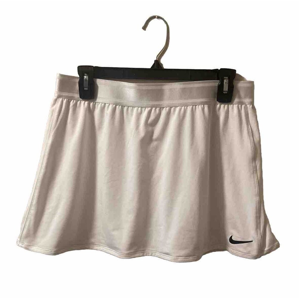 Nike Sz L Skort NikeCourt Dri-FIT Tennis Skirt White 939320-101 Pickleball